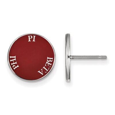 Pi Beta Phi Enameled Post Earrings Sterling Silver SS019PBP, MPN: SS019PBP, 886774603056