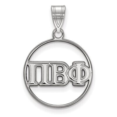 Pi Beta Phi Small Circle Pendant Sterling Silver SS011PBP, MPN: SS011PBP, 886774600970