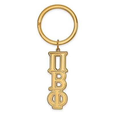 Pi Beta Phi Key Chain Gold-plated Silver GP010PBP, MPN: GP010PBP, 886774911229