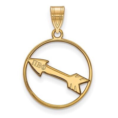 Pi Beta Phi Small Circle Pendant Gold-plated Silver GP041PBP, MPN: GP041PBP, 886774941585