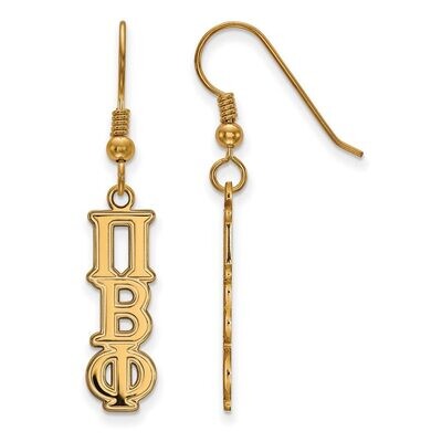 Pi Beta Phi Dangle Medium Earrings Gold-plated Silver GP004PBP, MPN: GP004PBP, 886774898674