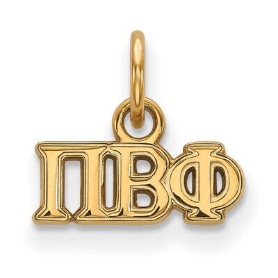 Pi Beta Phi Extra Small Pendant Gold-plated Silver GP001PBP, MPN: GP001PBP, 886774890425