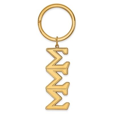 Sigma Sigma Sigma Key Chain Gold-plated Silver GP010SSS, MPN: GP010SSS, 886774911434