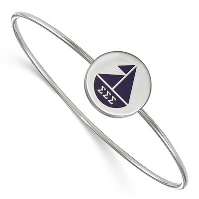 Sigma Sigma Sigma Enameled Slip-on Bangle Sterling Silver SS048SSS-6, MPN: SS048SSS-6, 191101103407