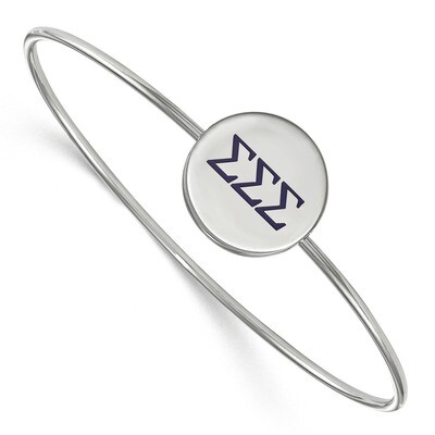 Sigma Sigma Sigma Enameled Slip-on Bangle Sterling Silver SS023SSS-6, MPN: SS023SSS-6, 191101103346