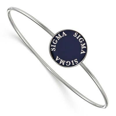 Sigma Sigma Sigma Enameled Slip-on Bangle Sterling Silver SS022SSS-6, MPN: SS022SSS-6, 191101103322