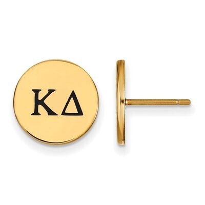 Kappa Delta Enameled Post Earrings Gold-plated Silver GP033KD, MPN: GP033KD, 886774935751
