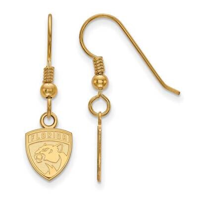 Florida Panthers Extra-Small Dangle Earrings Wire Gold-plated Sterling Silver GP017PTH, MPN: GP017P…