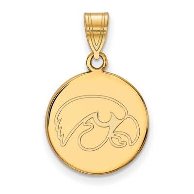 University of Iowa Medium Disc Pendant Gold-plated Sterling Silver GP039UIA, MPN: GP039UIA, 1911017…