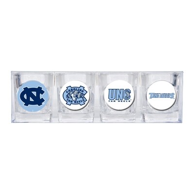 University of North Carolina 4-piece Shot Glass Set GC3578, MPN: GC3578, 89006974201