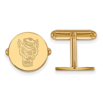 North Carolina State University Cufflinks 14k Yellow Gold 4Y053NCS, MPN: 4Y053NCS, 886774884639