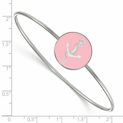Delta Gamma Enameled Slip-on Bangle - Sterling Silver SS049DG-8, MPN: SS049DG-8, 191101101021