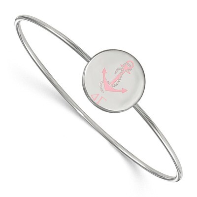 Delta Gamma Enameled Slip-on Bangle Sterling Silver SS048DG-6, MPN: SS048DG-6, 191101100994