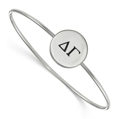 Delta Gamma Enameled Slip-on Bangle Sterling Silver SS025DG-6, MPN: SS025DG-6, 191101100970