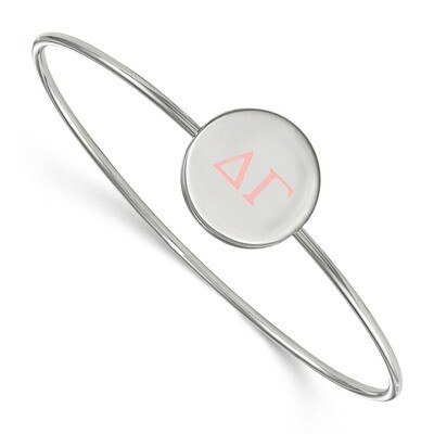 Delta Gamma Enameled Slip-on Bangle Sterling Silver SS023DG-8, MPN: SS023DG-8, 191101100949