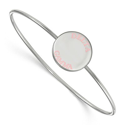Delta Gamma Enameled Slip-on Bangle Sterling Silver SS021DG-6, MPN: SS021DG-6, 191101100895