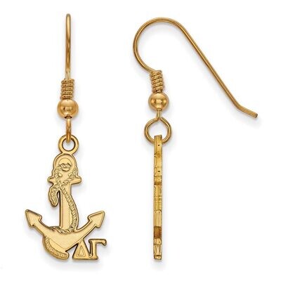 Delta Gamma Medium Dangle Earrings Gold-plated Silver GP037DG, MPN: GP037DG, 886774938752