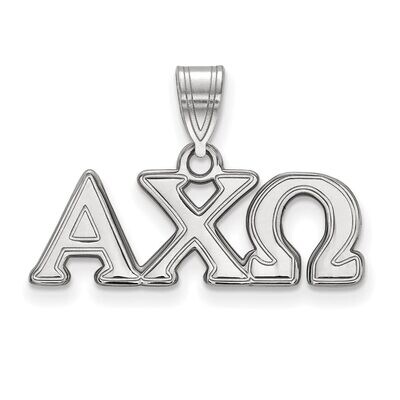 Alpha Chi Omega Medium Pendant Sterling Silver SS003ACO, MPN: SS003ACO, 886774598703