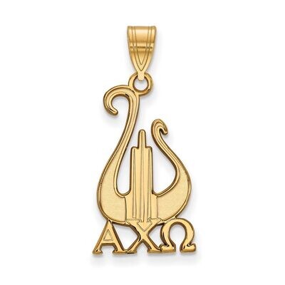 Alpha Chi Omega Medium Pendant Gold-plated Silver GP036ACO, MPN: GP036ACO, 886774937915