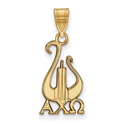 Alpha Chi Omega Small Pendant Gold-plated Silver GP035ACO, MPN: GP035ACO, 886774937137