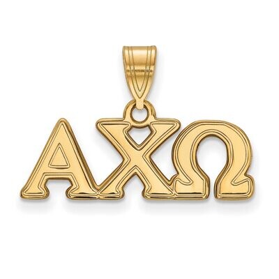 Alpha Chi Omega Medium Pendant Gold-plated Silver GP003ACO, MPN: GP003ACO, 886774894799