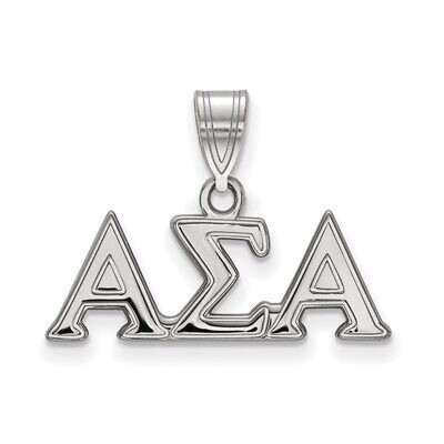 Alpha Sigma Alpha Medium Pendant Sterling Silver SS003ASI, MPN: SS003ASI, 886774598789