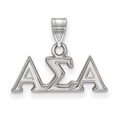 Alpha Sigma Alpha Small Pendant Sterling Silver SS002ASI, MPN: SS002ASI, 886774598529