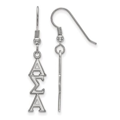 Alpha Sigma Alpha Dangle Medium Earrings Sterling Silver SS004ASI, MPN: SS004ASI, 886774599045