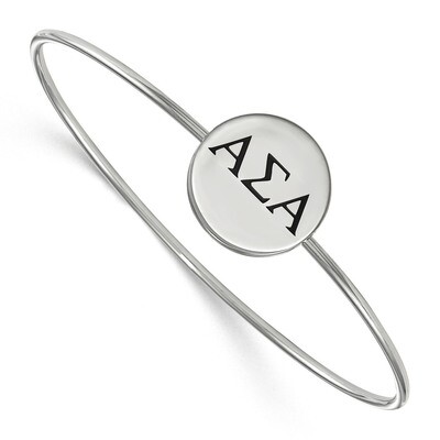 Alpha Sigma Alpha Enameled Slip-on Bangle Sterling Silver SS025ASI-8, MPN: SS025ASI-8, 191101099540