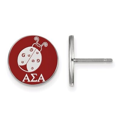 Alpha Sigma Alpha Enameled Post Earrings Sterling Silver SS046ASI, MPN: SS046ASI, 886774609966