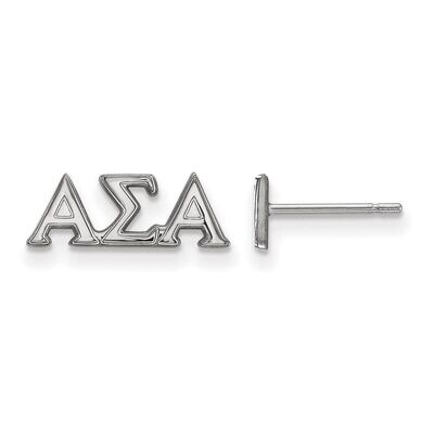 Alpha Sigma Alpha Extra Small Post Earrings Sterling Silver SS005ASI, MPN: SS005ASI, 886774599304