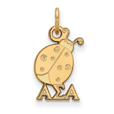 Alpha Sigma Alpha Extra Small Pendant Gold-plated Silver GP034ASI, MPN: GP034ASI, 886774936383