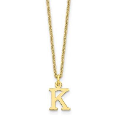 Cutout Letter K Initial Necklace 10k Gold 10XNA727Y/K, MPN: 10XNA727Y/K,