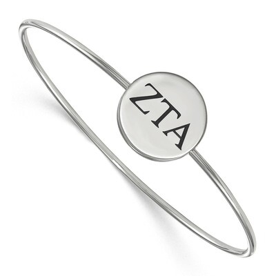 Zeta Tau Alpha Enameled Slip-on Bangle Sterling Silver SS025ZTA-8, MPN: SS025ZTA-8, 191101103797