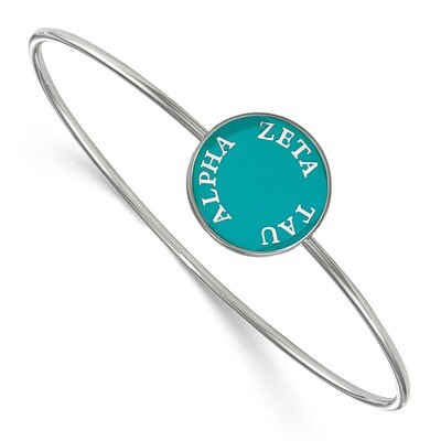 Zeta Tau Alpha Enameled Slip-on Bangle Sterling Silver SS022ZTA-6, MPN: SS022ZTA-6, 191101103728