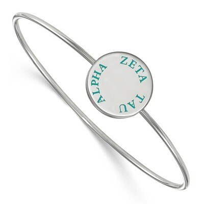 Zeta Tau Alpha Enameled Slip-on Bangle Sterling Silver SS021ZTA-8, MPN: SS021ZTA-8, 191101103711