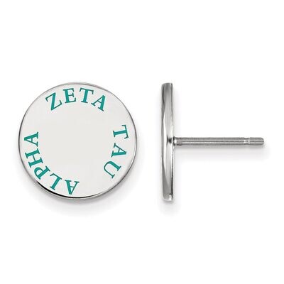 Zeta Tau Alpha Enameled Post Earrings Sterling Silver SS020ZTA, MPN: SS020ZTA, 886774603377