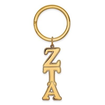 Zeta Tau Alpha Key Chain Gold-plated Silver GP010ZTA, MPN: GP010ZTA, 886774912233