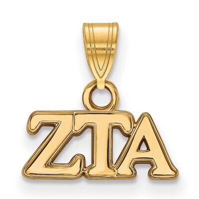 Zeta Tau Alpha Small Pendant Gold-plated Silver GP002ZTA, MPN: GP002ZTA, 886774894768
