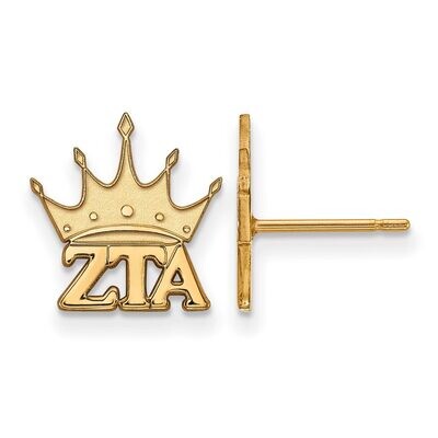 Zeta Tau Alpha Extra Small Post Earrings Gold-plated Silver GP038ZTA, MPN: GP038ZTA, 886774939766