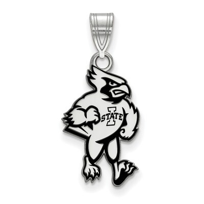 Iowa State University Large Enamel Pendant Sterling Silver SS026IAS