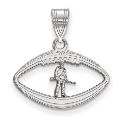 West Virginia University in Football Pendant Sterling Silver SS065WVU, MPN: SS065WVU, 886774721910