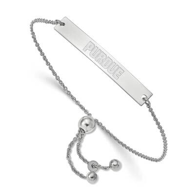 Purdue University Small Bar Adjustable Bracelet Sterling Silver SS083PU-9, MPN: SS083PU-9, 19110120…