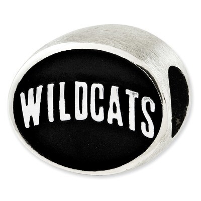 Antiqued Villanova University Collegiate Bead Sterling Silver QRS2057