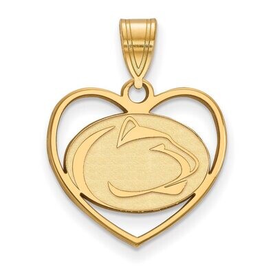 Penn State University Pendant in Heart Gold-plated Silver GP021PSU, MPN: GP021PSU, 886774926148