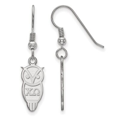 Chi Omega Small Dangle Earrings Sterling Silver SS037CHO, MPN: SS037CHO, 886774607641