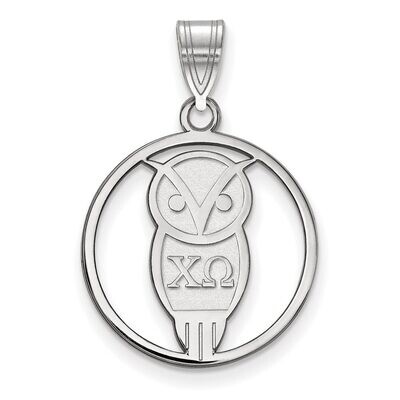 Chi Omega Small Circle Pendant Sterling Silver SS041CHO, MPN: SS041CHO, 886774608686