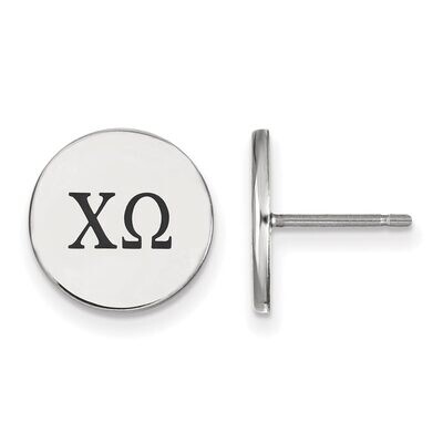 Chi Omega Enameled Post Earrings Sterling Silver SS033CHO, MPN: SS033CHO, 886774606606