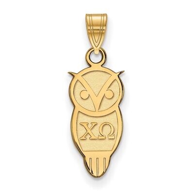 Chi Omega Small Pendant Gold-plated Silver GP035CHO, MPN: GP035CHO, 886774937229