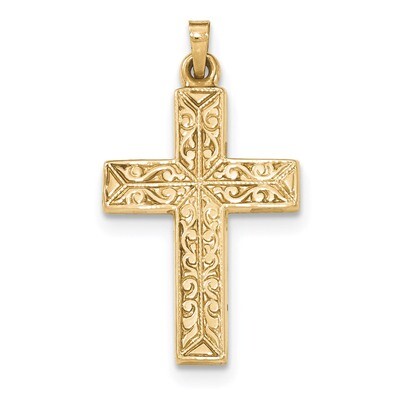 Filigree Cross Pendant 14k Gold Polished XR1420, MPN: XR1420, 191101366444
